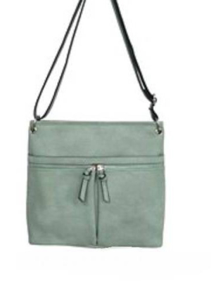 Bueno Soft Nubuck Pebble Crossbody Bag - Mint