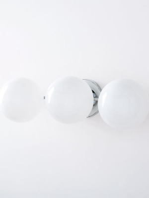 Sphere & Stem 3-light Sconce