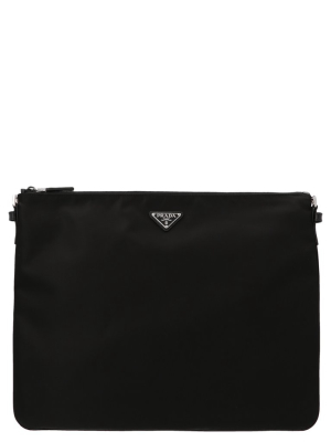 Prada Logo Plaque Shoulder Bag