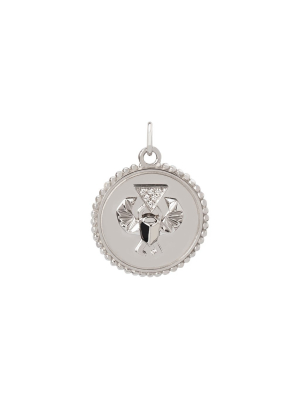 Protection Medallion - White Gold