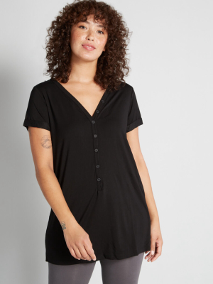 Sincerely Solid Statement Lounge Tunic