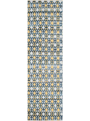 Montauk Mosaic Gold/multi Runner Rug