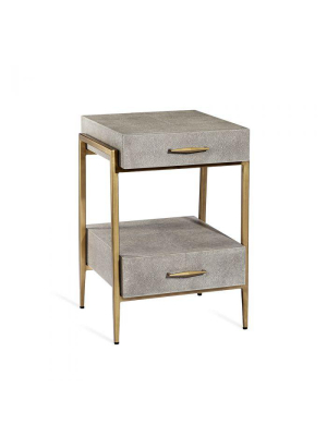 Morand Small Bedside Chest In Grey