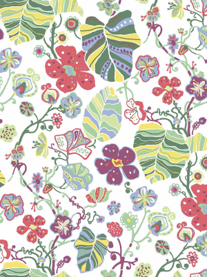 Gwyneth Floral Wallpaper In Multicolor From The Bluebell Collection By Brewster Home Fashions