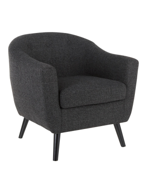 Rockwell Mid-century Modern Accent Chair Black - Lumisource