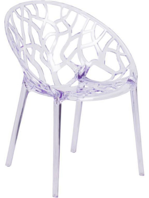 Specter Transparent Stack Side Chair Clear - Riverstone Furniture