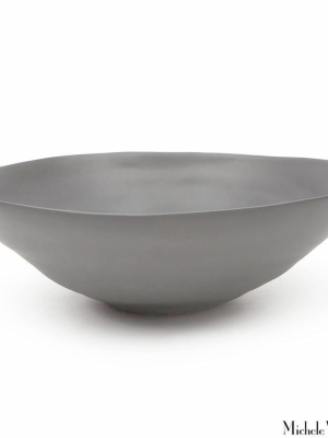 Matte Porcelain Serving Bowl Grey - Extra Large