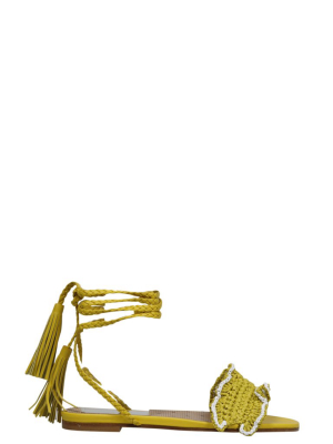 Redvalentino Tassle Ankle Strap Sandals