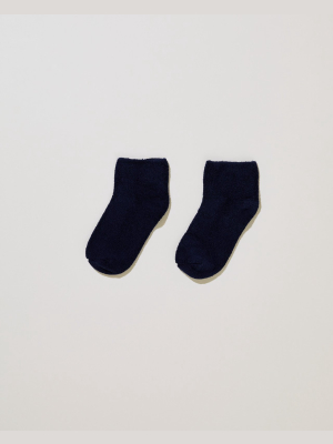 Blue Buckle Ankle Sock