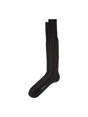 Cashmere-silk Tuxedo Socks