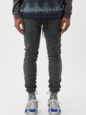 Leather Escobar Pants / Charcoal Suede