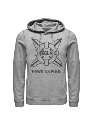 Men's Stranger Things Hawkins Lifeguard Pull Over Hoodie