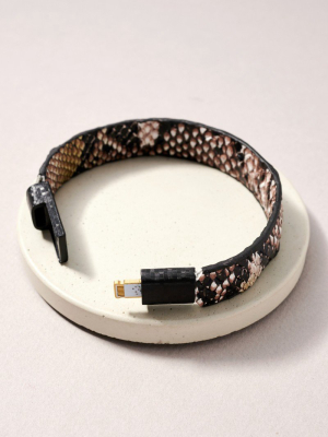 Snake Skin Pu Iphone Charger Bracelet