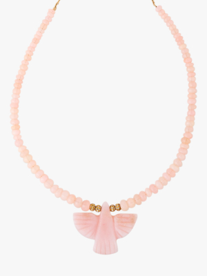 Pink Opal & Rose Quartz Beaded Necklace