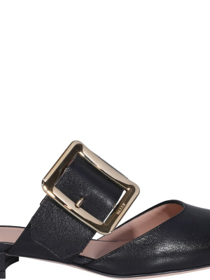 Bally Jemina Buckled Flat Mules