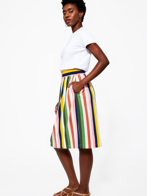 Elyssa Skirt In Awning Stripe