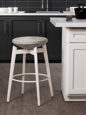 Genesis Backless Swivel Counter Height Stool Silver - Hillsdale Furniture