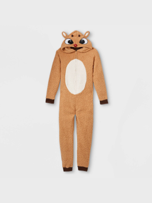 Men's Rudolph The Red-nosed Reindeer Union Suit - Brown