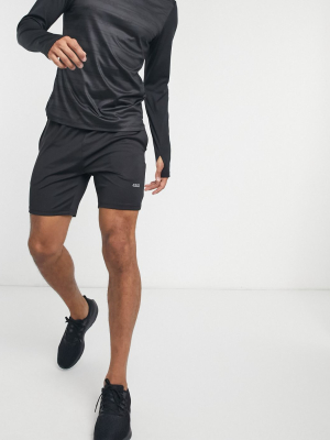 Asos 4505 Icon Skinny Training Shorts With Quick Dry In Black