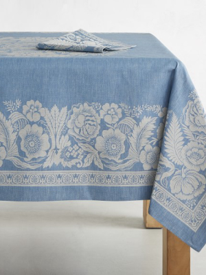 Vintage Floral Jacquard Tablecloth