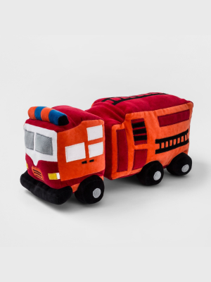 Fire Truck Throw Pillow Red - Pillowfort™