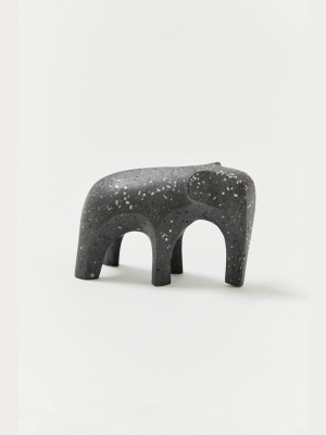 Black Concrete Elephant