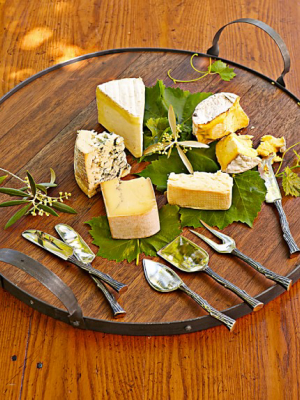Cheese Board With Metal Handle