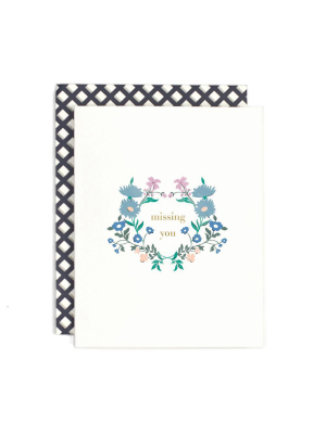 Missing You Floral Card - Ah3