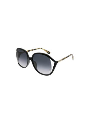 Kate Spade Mackenna/s 807 9o Womens Round Sunglasses Black 58mm