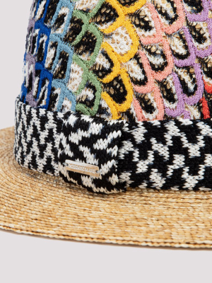 Missoni Mare Logo Plaque Interwoven Sun Hat