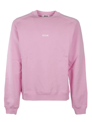 Msgm Logo Print Crewneck Sweatshirt