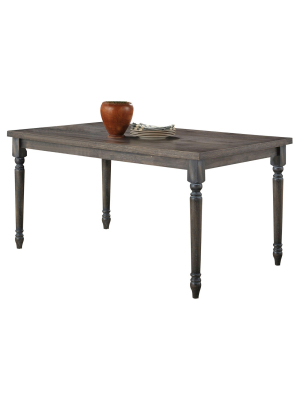 Wallace Dining Table Weathered Blue Washed - Acme Furniture