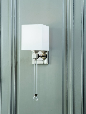 Crystal Tail Sconce In Polished Nickel