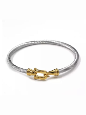 Wire Bracelet - Two Tone