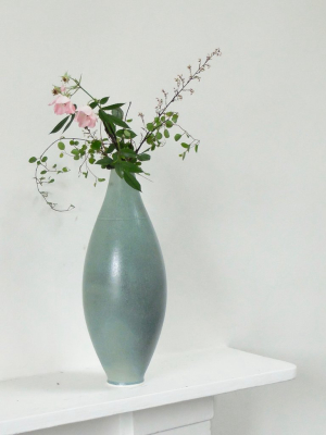 Anna Silverton Green Glazed Porcelain Stem Jar 13