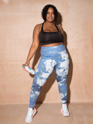 Blue Dreams Gym Leggings - Curve