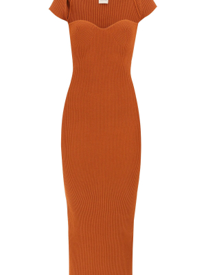 Khaite Allegra Rib Knitted Midi Dress