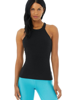 Ribbed Insight Tank - Black