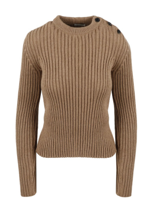 Saint Laurent Ribbed Knit Sweater