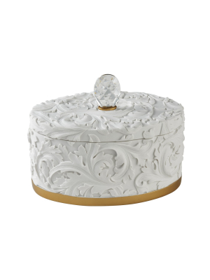 Ok Lighting 8"h Alba Flora Decorative Box