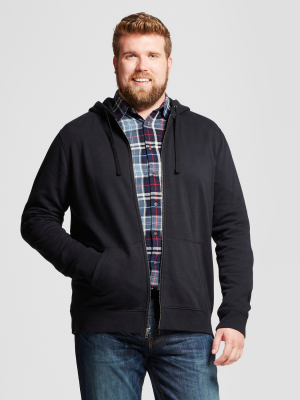 Men's Big & Tall Hooded Fleece Sweatshirt - Goodfellow & Co™ Black