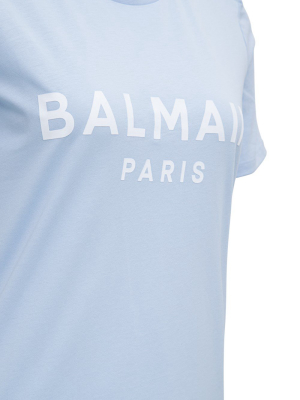 Balmain Logo Printed Crewneck T-shirt