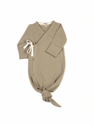 Organic Baby Kimono Gown - Dune