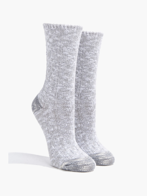 Marled Knit Crew Socks