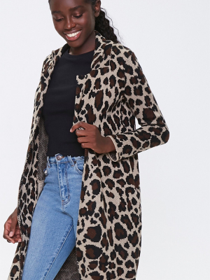 Leopard Print Cardigan Sweater