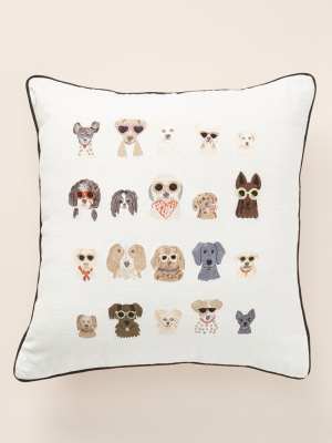 Rifle Paper Co. X Loloi Dog Days Embroidered Pillow