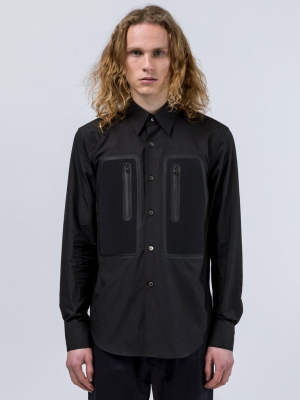 Neoprene Pocket Shirt In Black