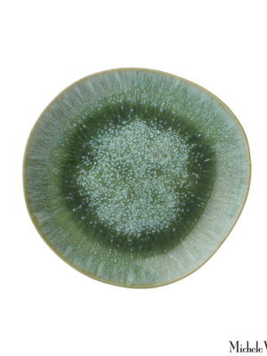 Ceramic Lunch Plate Grass Green Glaze