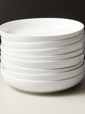 Contact White Pasta Bowl Set Of 8