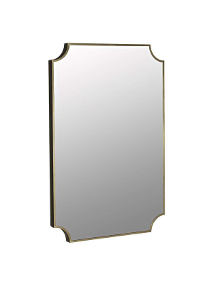 Noir Convexed Metal With Brass Mirror